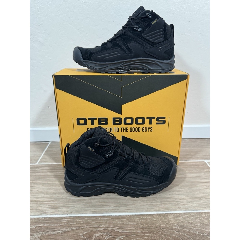 OTB Boots Mens Size 12 Black Waterproof Rugged Tactical‎ Incline Mid WP Boots